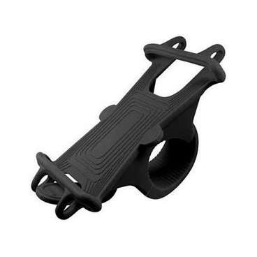 Держатель для смартфона, 4"-6", на руль, силиконовый, черный 