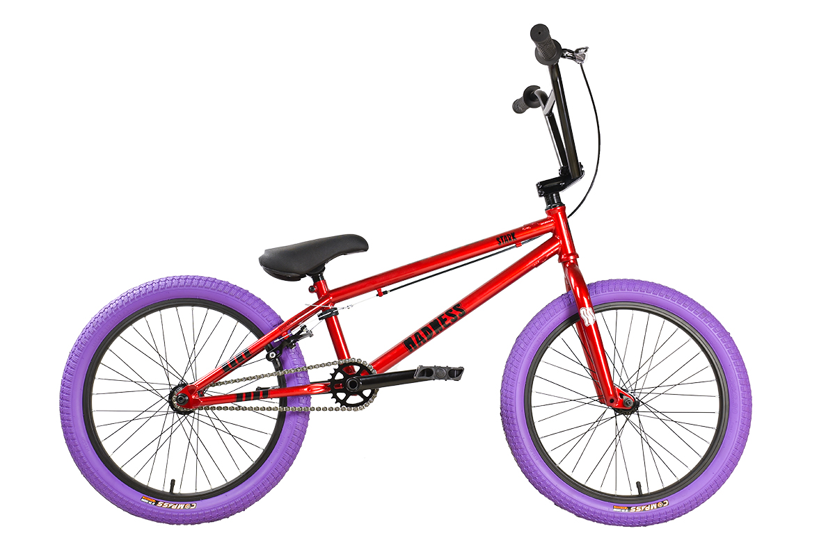 Купить под заказ велосипед stark'25 madness bmx 5 cr-mo красный/черный/фиолетовый