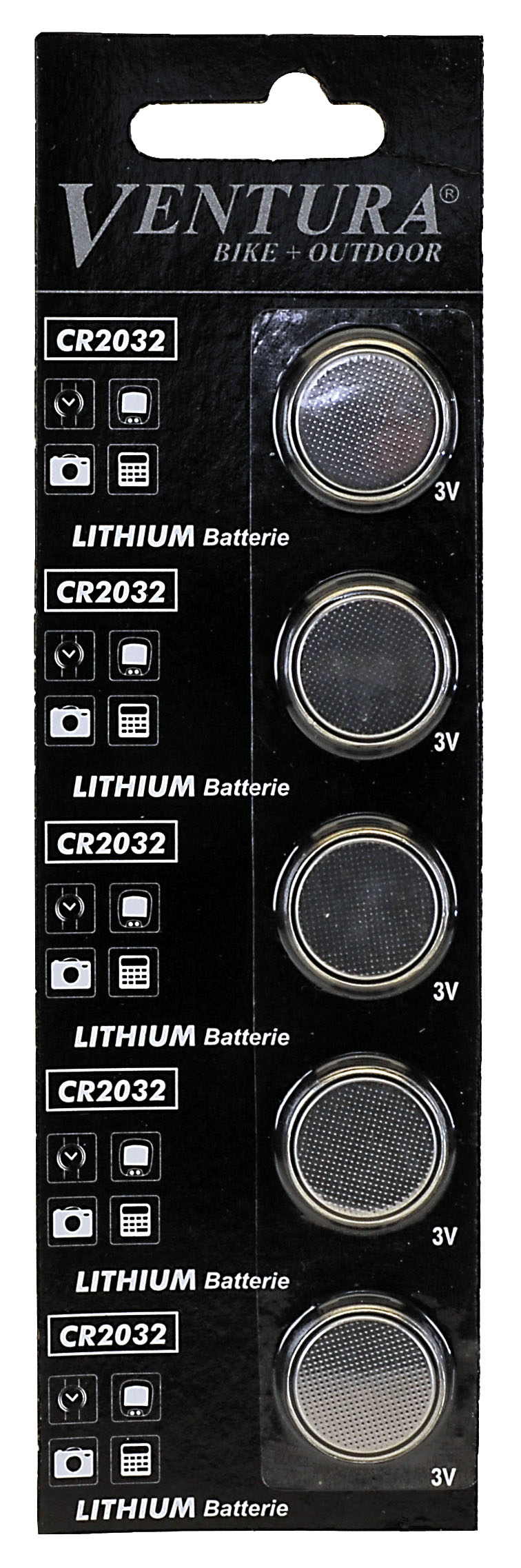 Батарейки 5-640816 литиевые СR2032 для велокомп., часов, фонарей, весов и т.п.. 5шт. на блистере