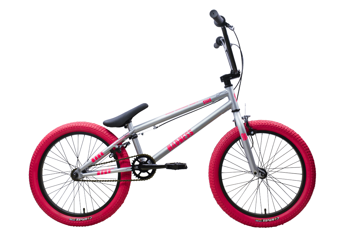 Купить под заказ велосипед stark'25 madness bmx 1 серебристый матовый/розовый/розовый