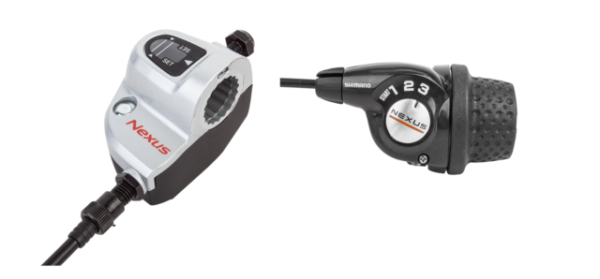 Шифтер Shimano Nexus, 3S41E, 3ск, с bell crank 6, оплетк, 1800мм черн, коротк. ручк.