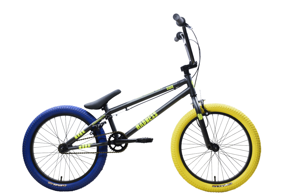 Купить под заказ велосипед stark'25 madness bmx 1 графит матовый/желтый/синий